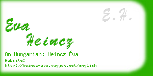 eva heincz business card